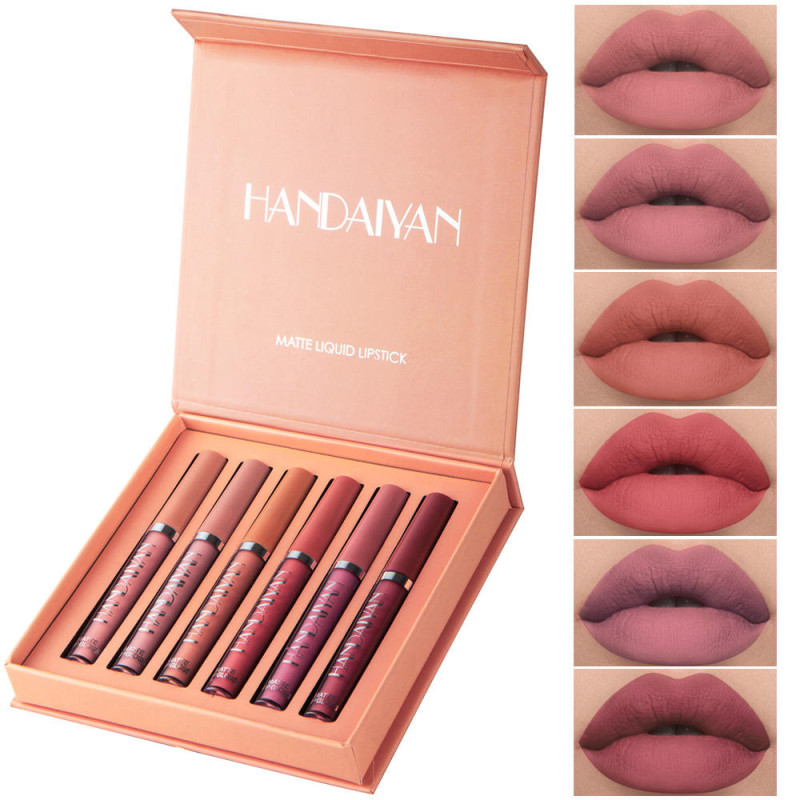HANDAIYAN Matte Lipgloss Set 6 Colors Images