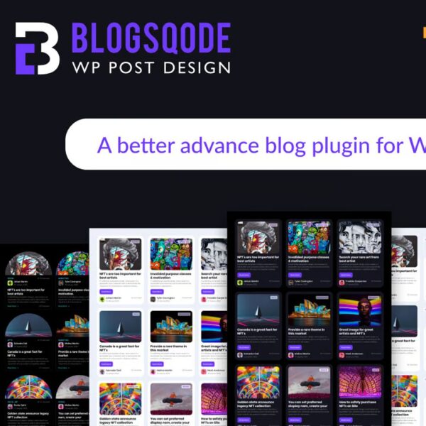 Blogsqode: Stylish Blog Design Plugin for WordPress