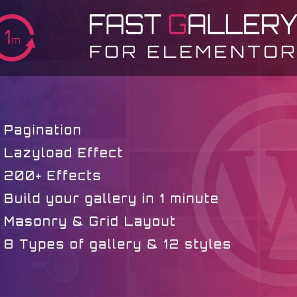 Elementor Fast Gallery Plugin for WordPress
