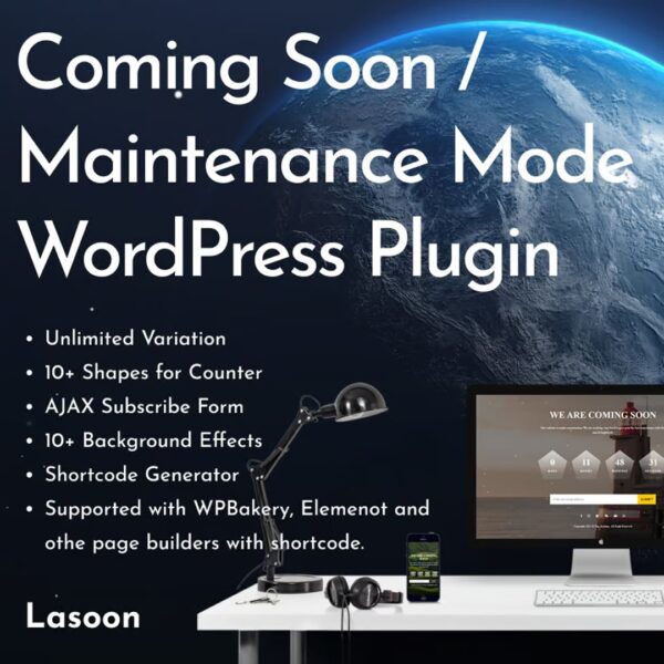 Lasoon – Coming Soon Page Plugin for WordPress